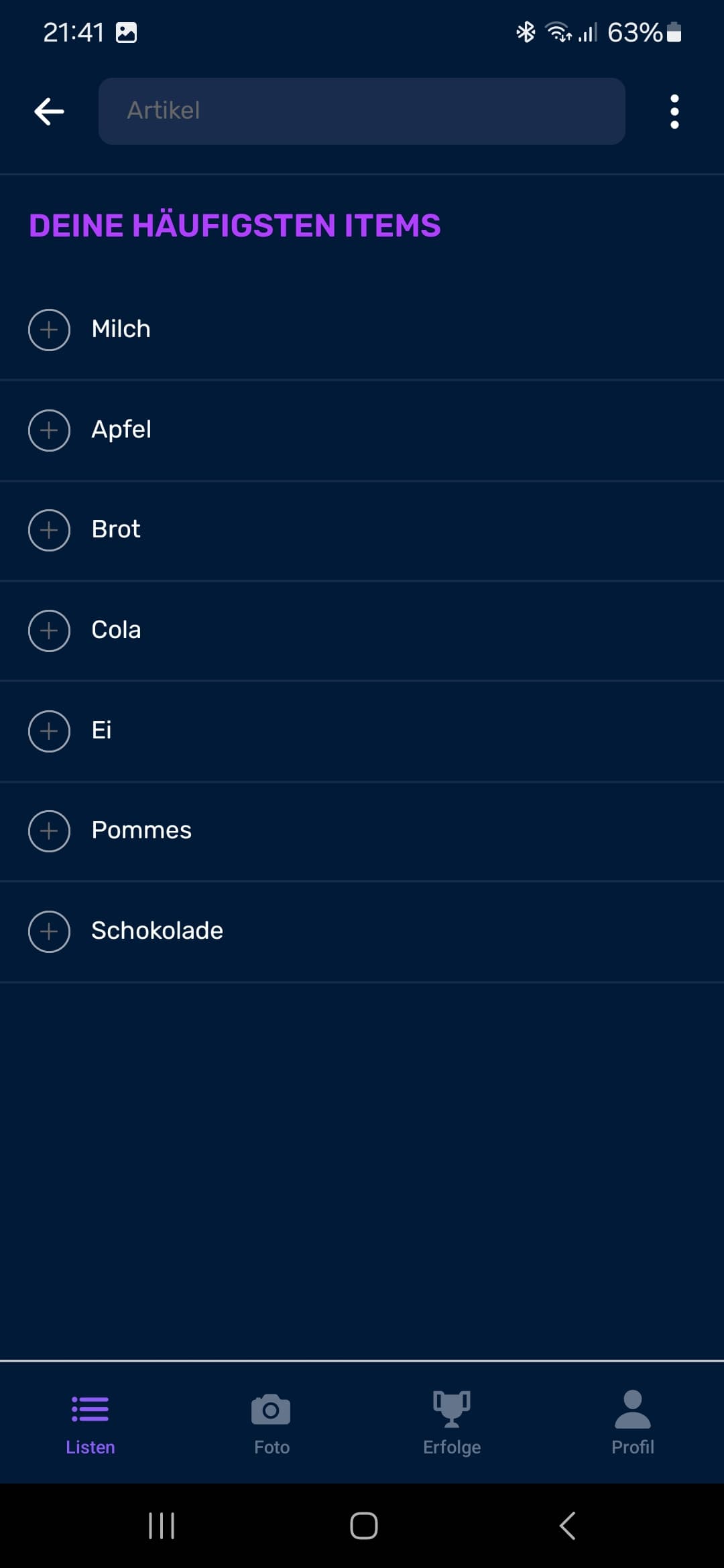 Screenshot: Einheiten umrechnen